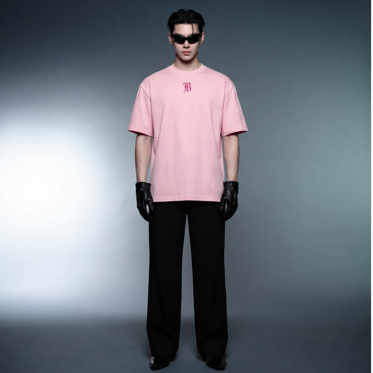 love-sick-blacklist-pink-t-shirt model front