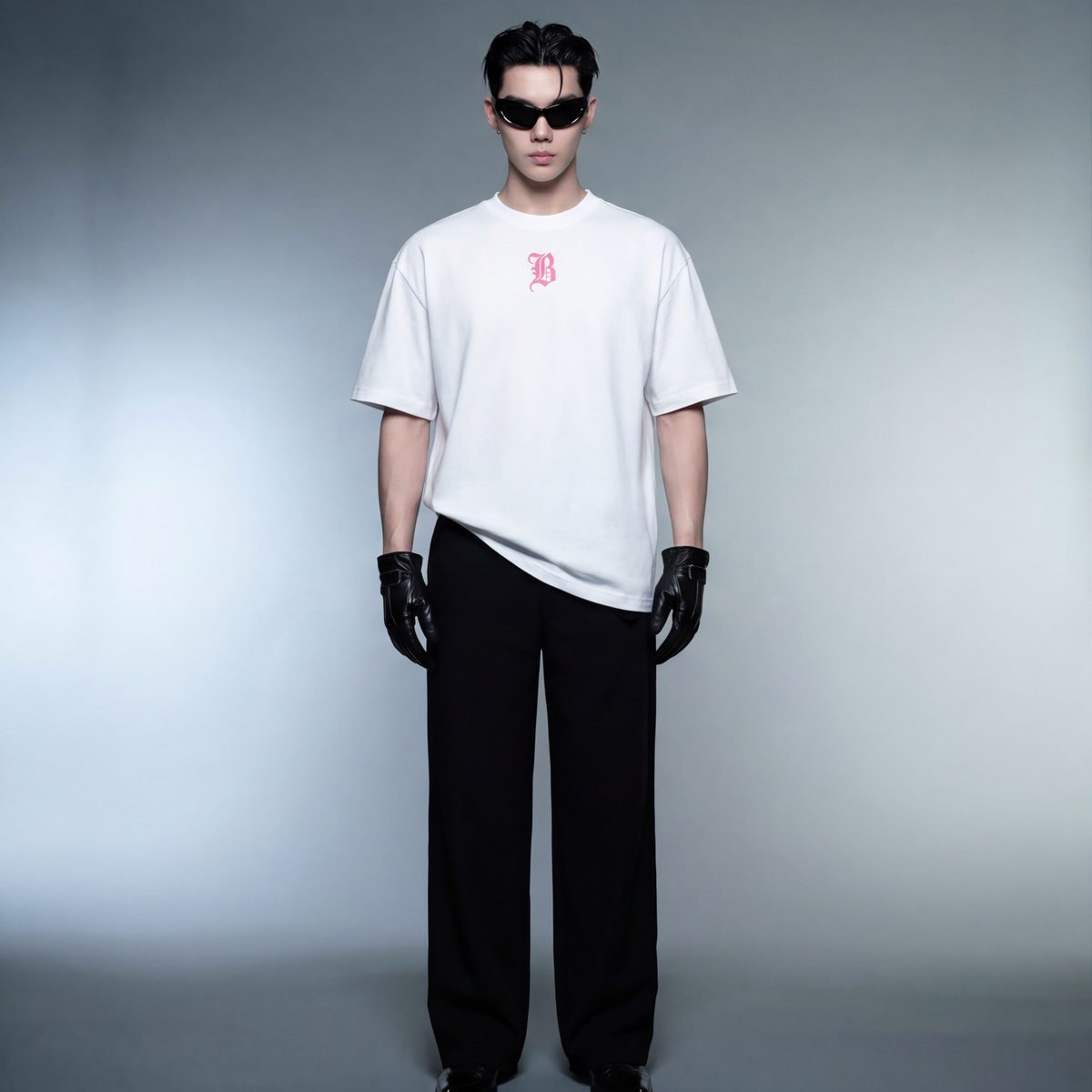 love-sick-blacklist-white-t-shirt model front