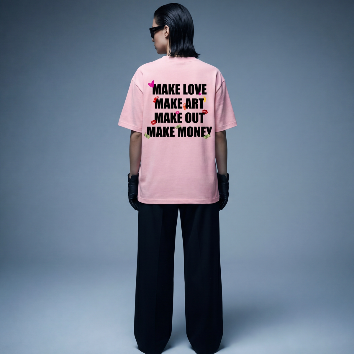 make-love-make-art-make-out-make-money-pink-t-shirt model back