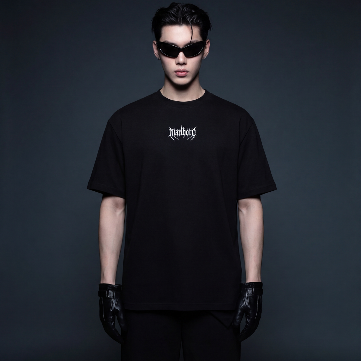 malboro-blacklist-black-t-shirt model front