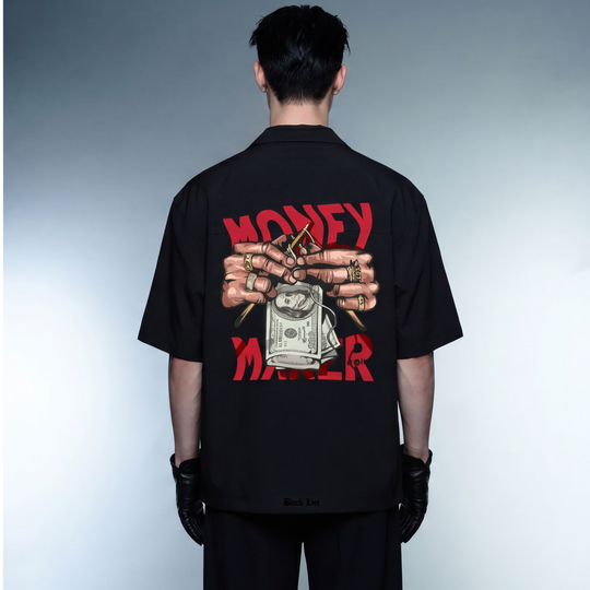 Money Maker Blacklist Black Bowling Shirt