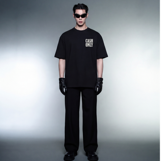 Money on My Mind Black Oversized T-Shirt