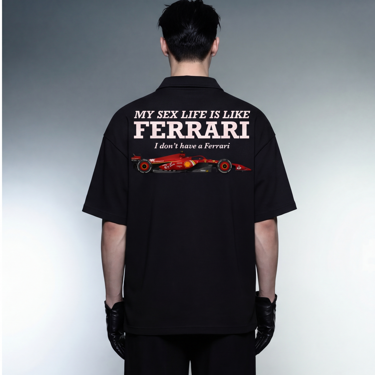 my-sex-life-is-like-ferrari-black-oversized-quarter-zip-t-shirt model back