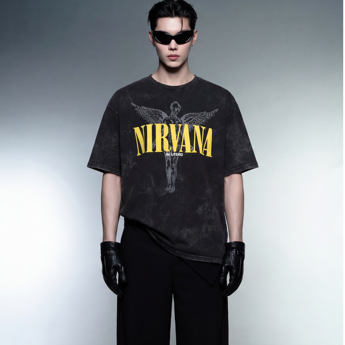 nirvana-acid-wash-oversized-hoodie-copy model front