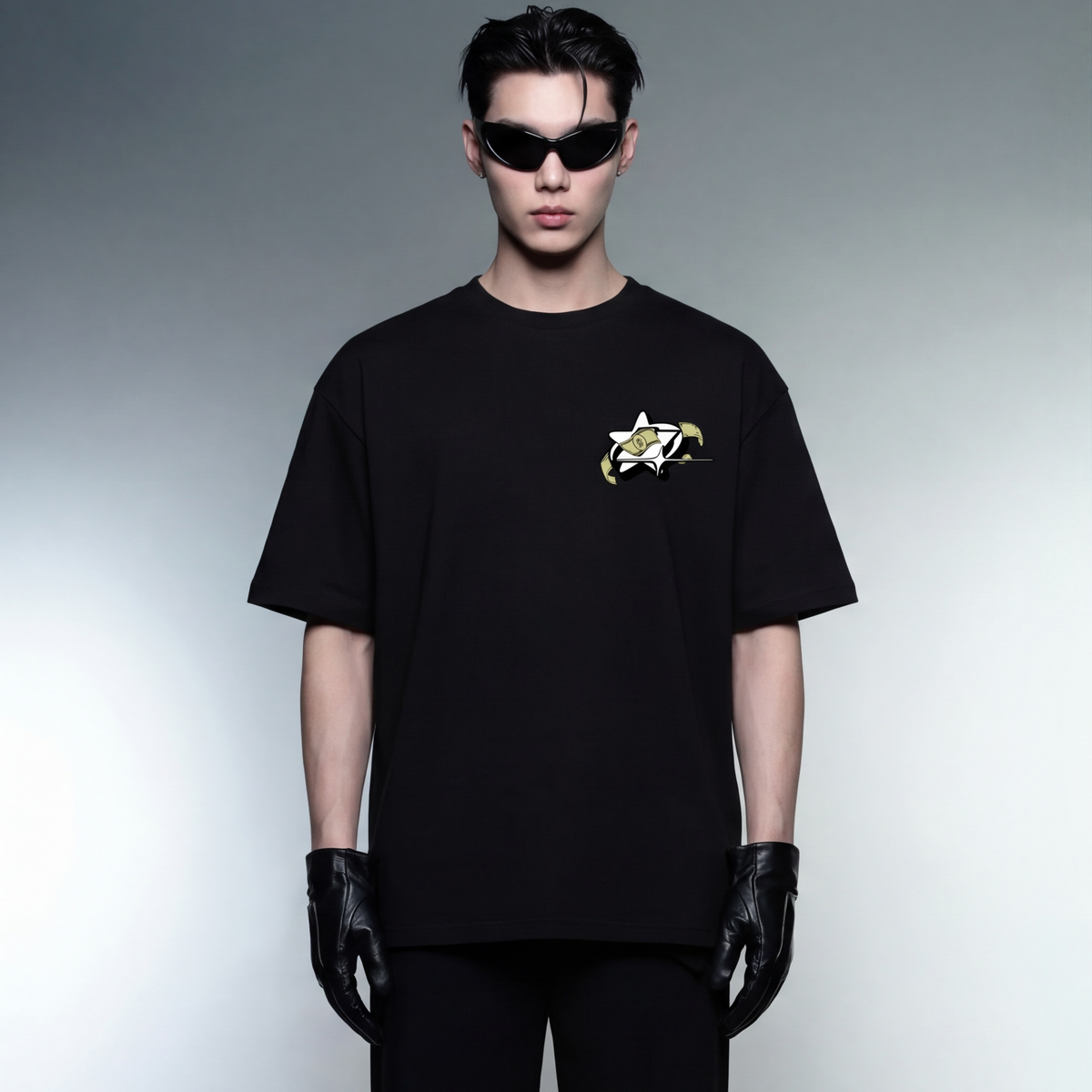 no-flex-till-its-amex-oversized-t-shirt-black model front