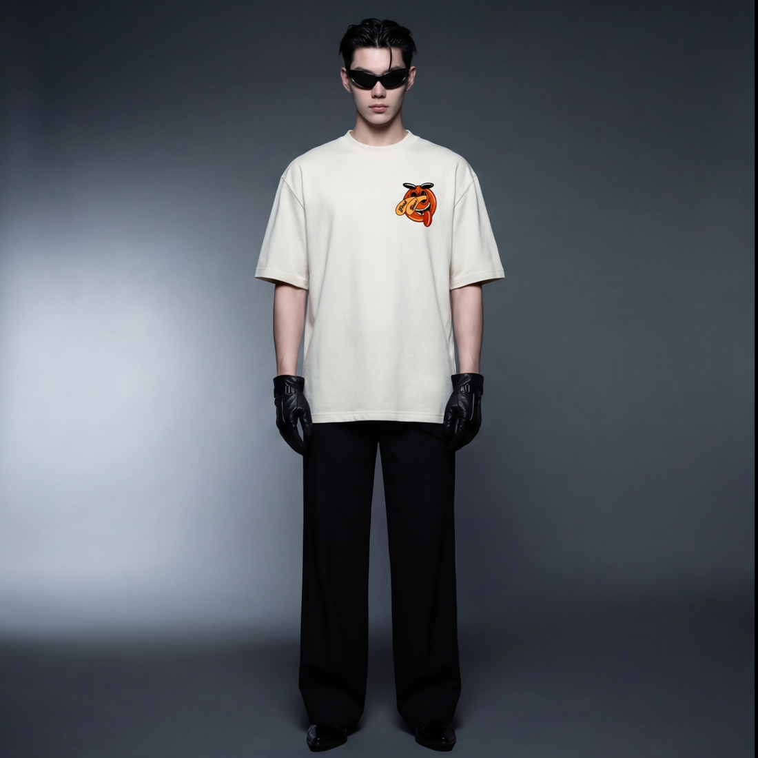no-risk-no-profit-oversized-white-t-shirt-copy model front