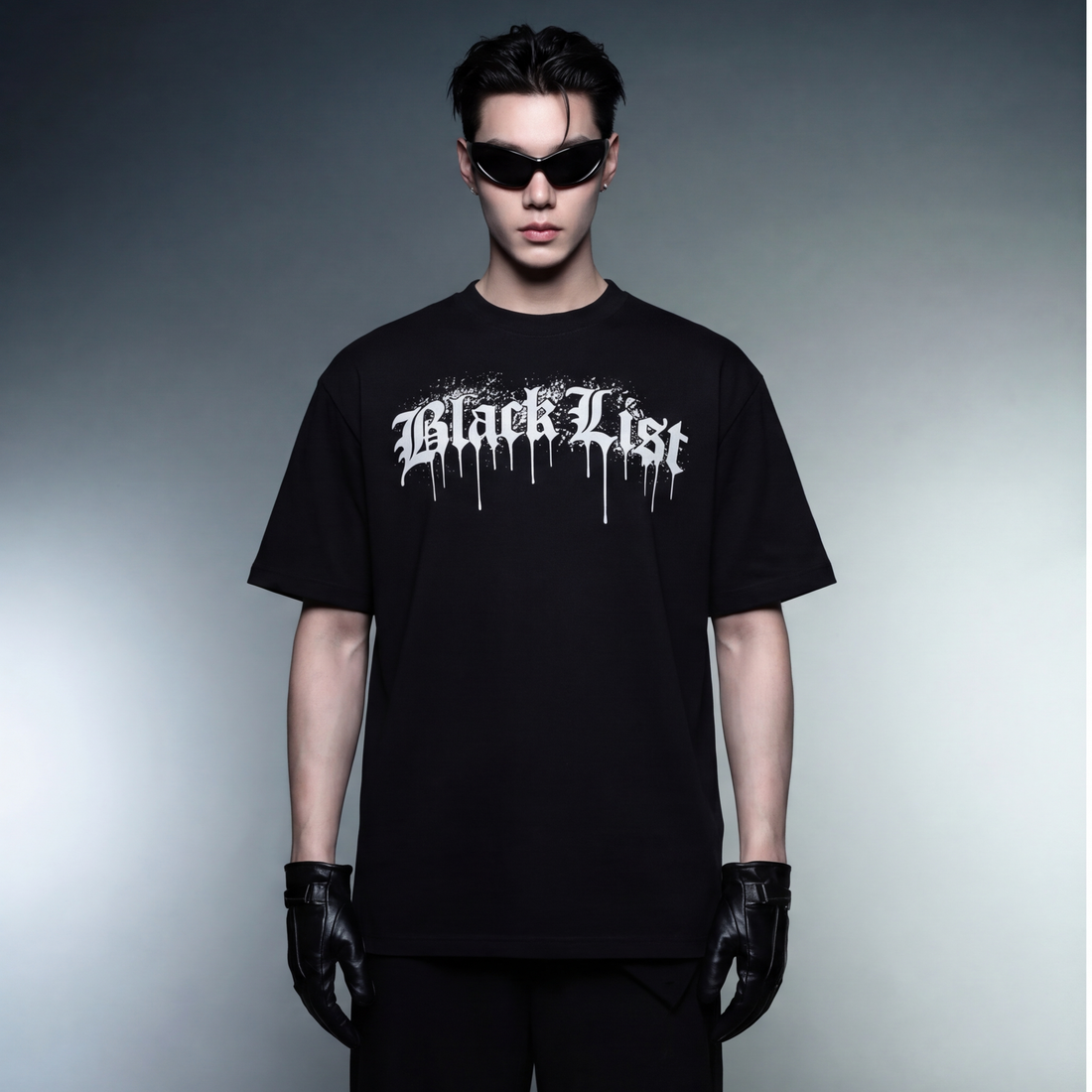 saint-cross-blacklist-black-t-shirt model front