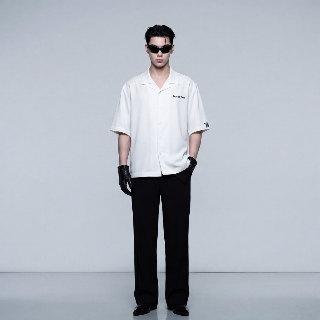 saint-cross-blacklist-white-bowling-shirt model front