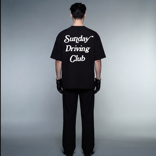 Sunday Driving Club Black Oversized T-Shirt