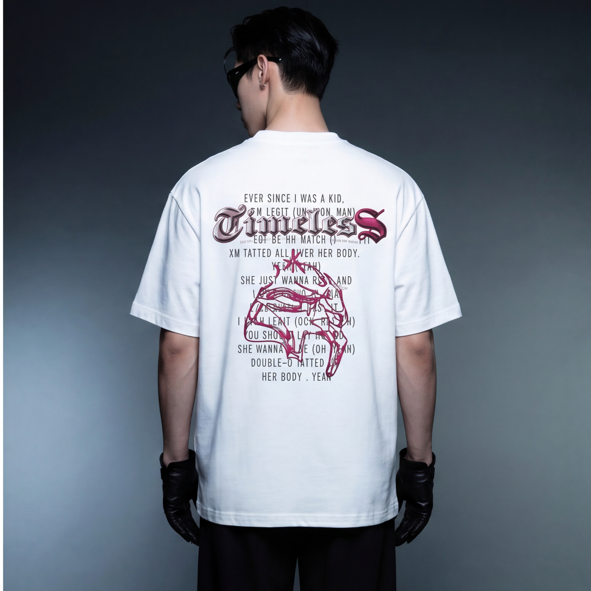 timeless-blacklist-white-t-shirt model back