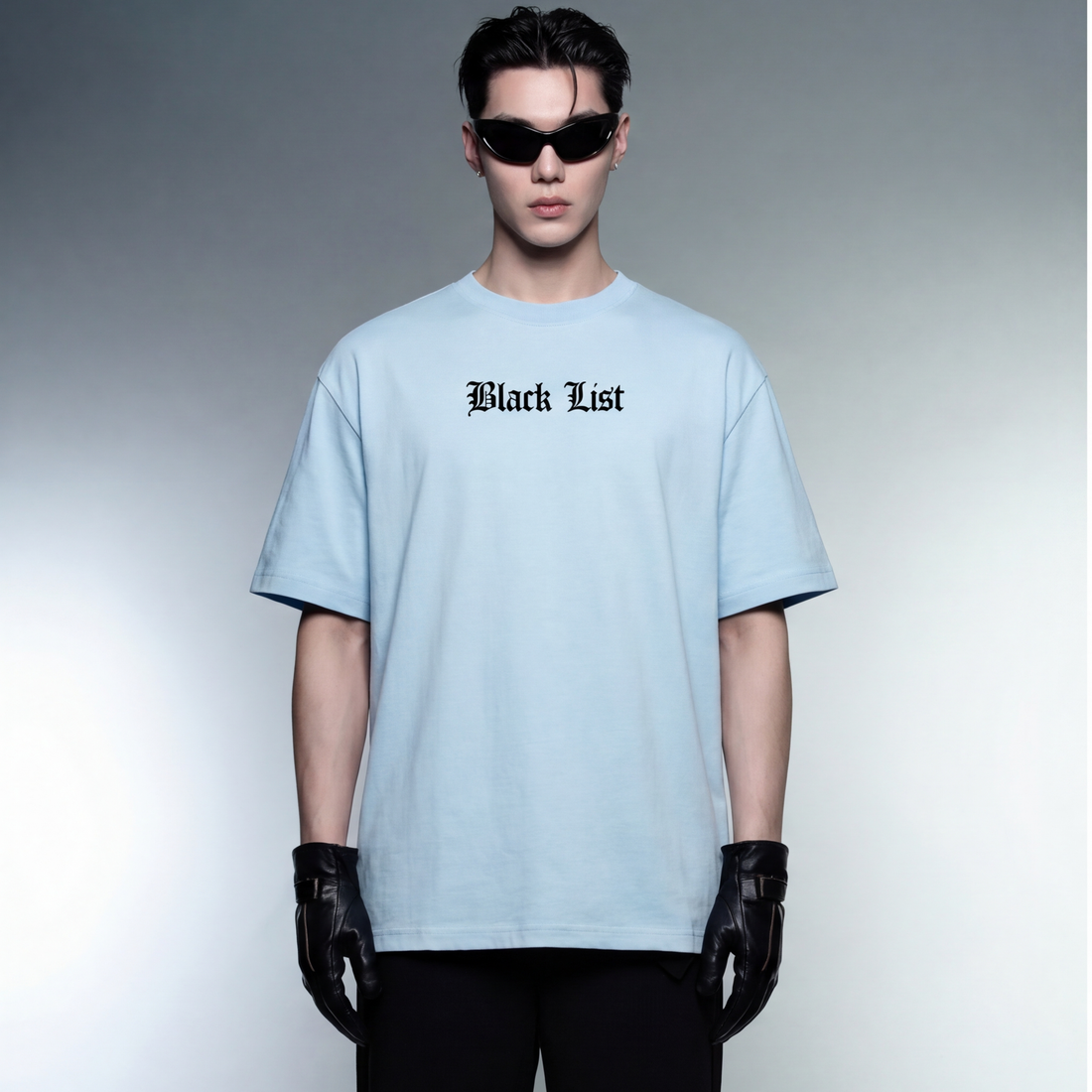 tribe-blacklist-ice-blue-t-shirt model front