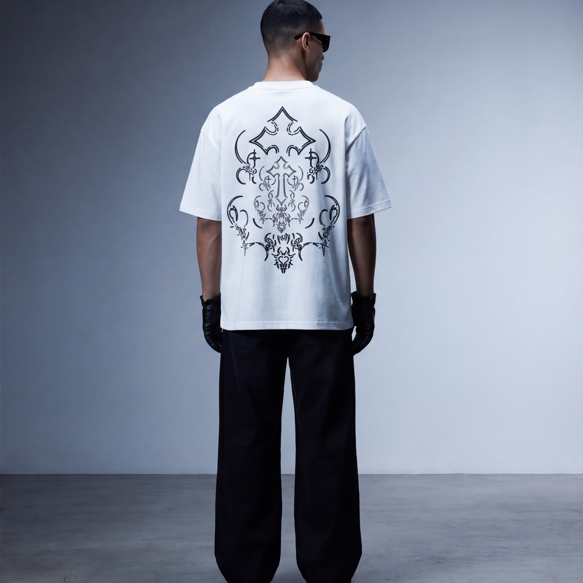 tribe-blacklist-white-t-shirt model back