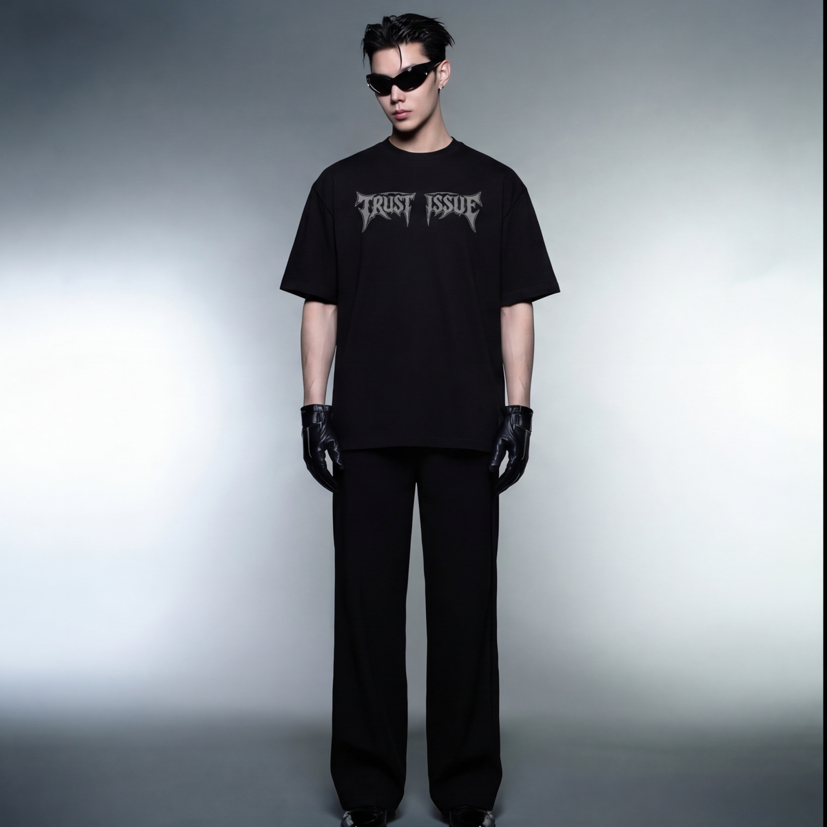 trust-issue-blacklist-black-t-shirt model front
