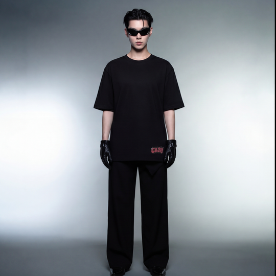 Don't Save Her Save Cash Black Oversized T-Shirt